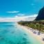 Tiempo marítimo y en las playas en isla Mauricio