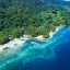 Tiempo marítimo y en las playas en la Papúa indonesia