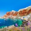 Tiempo marítimo y en las playas en Santorini